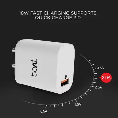 boAt 18W Power WCD QC3A Charger combo (Type C - Cable Included) boAt 18W Power WCD QC3A Charger combo (Type C - Cable Included)